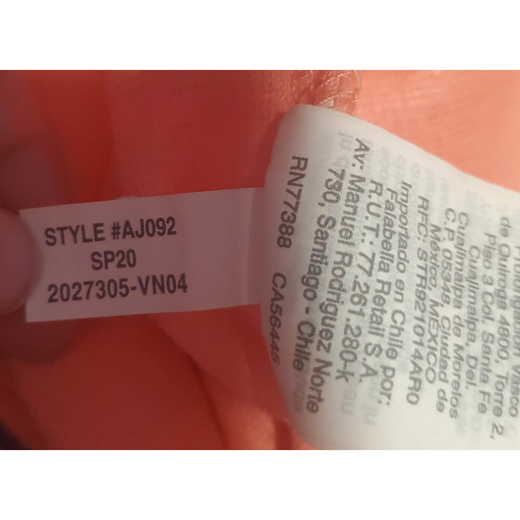 J. Crew Factory Size S Textured Tie Front Button Up Shirt Blouse Stretch Pink - Picture 8 of 10